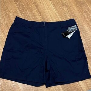 Kim Rogers Dark Blue Women's Shorts size 18 elastic waist pockets